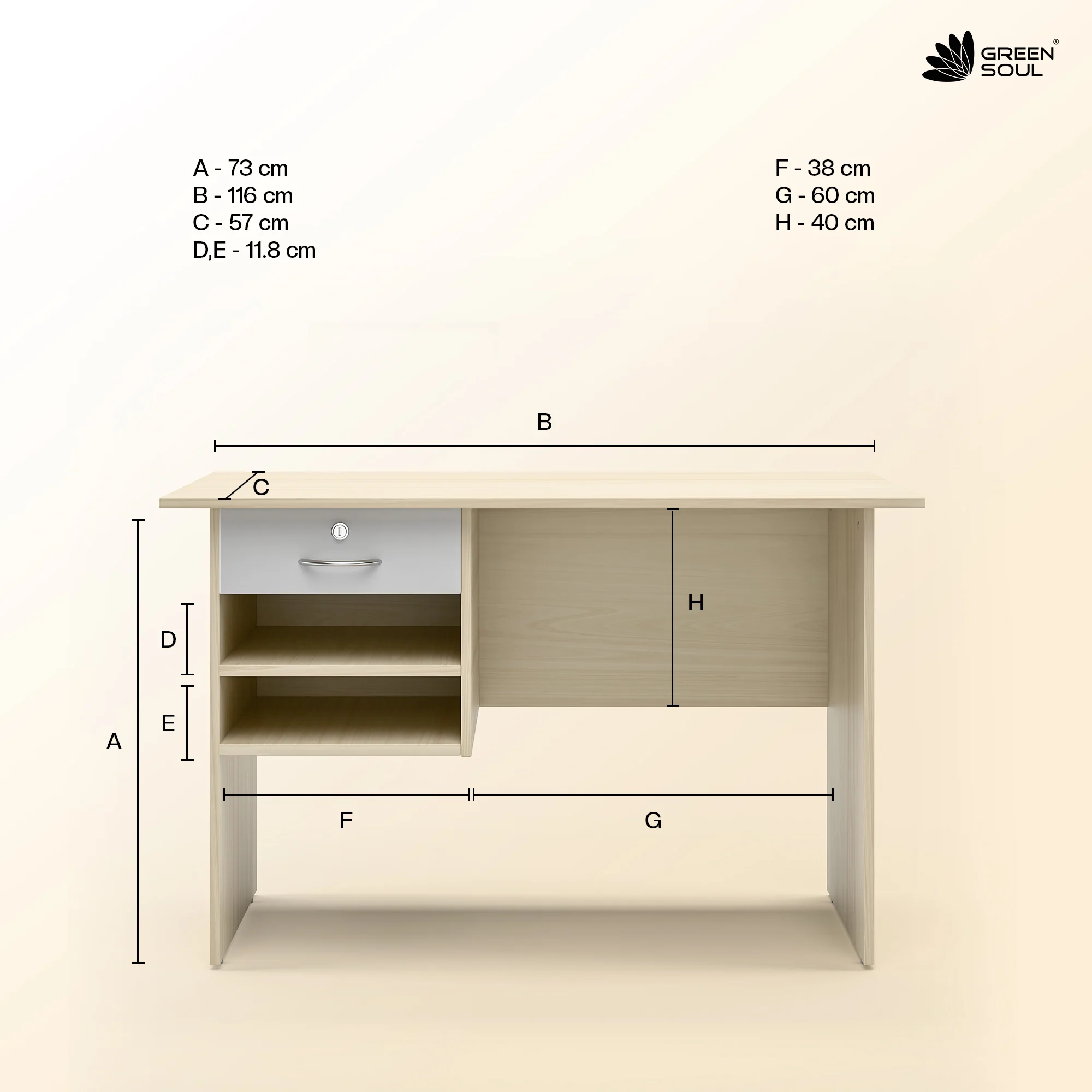 Green Soul Rhine Study Table - Image 22